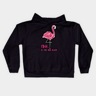 Flamingo Pink is the new black Kids Hoodie